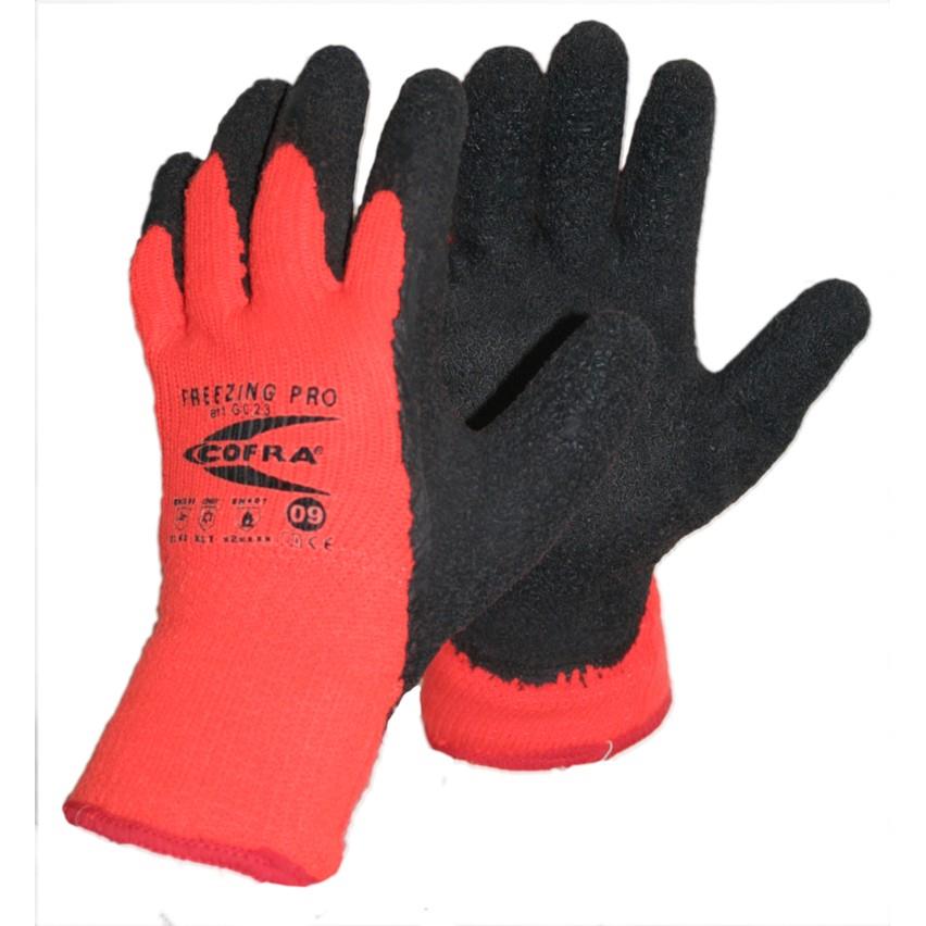 Gant latex HIVER support polyester orange fluo