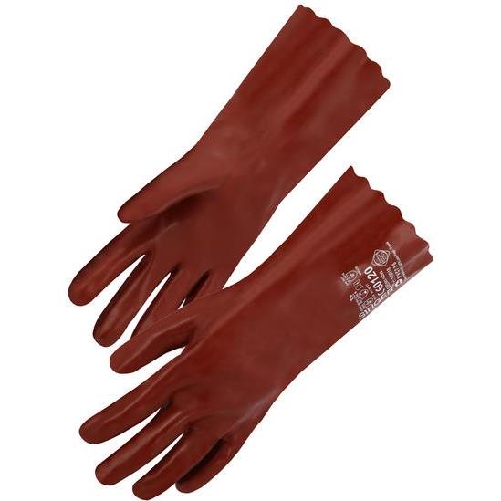 Gant PVC 36cm ACTIFREICH, rouge EN 388 et EN 374-1-2