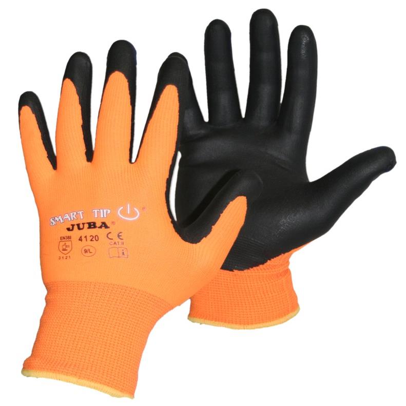 Gant nylon SMART TIP écran tactile enduit nitrile sur la paume EN388 3121