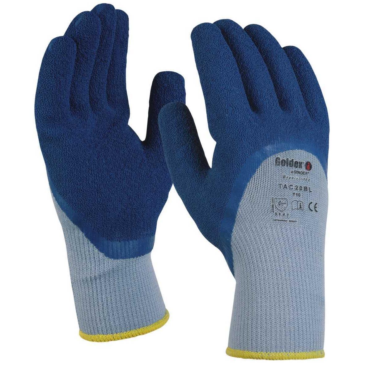 Gant tricoté latex TAC20BL dos 3/4 enduit
