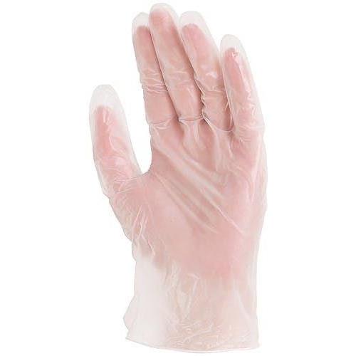 Gant Vinyl non poudré de 100 gants vyniles jetables EN388 et EN374