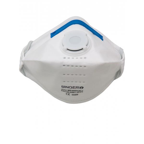 Masque jetable pliable à soupape EN149 FFP3S boîte de 20