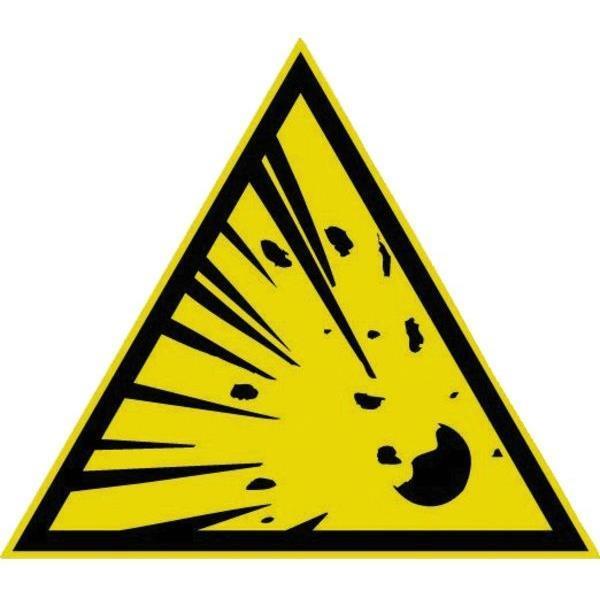 Triangle d'avertissement atmosphère explosive polystyrène 300mm
