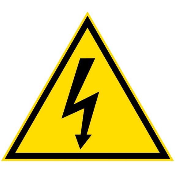 Triangle d'avertissement  danger électrique , polystyrène 300mm