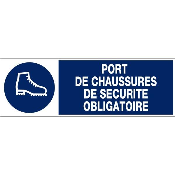Panneau obligation port de chaussures de sécurité, 450/150mm