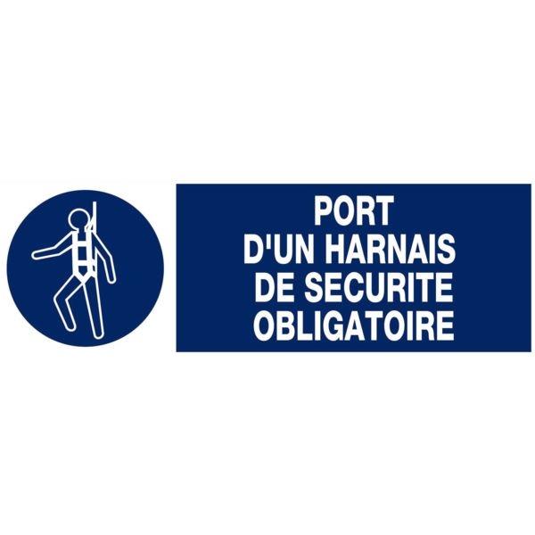 Panneau obligation port d'un harnais de sécurité 450/150mm
