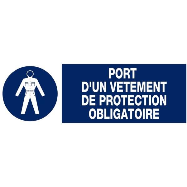 Panneau obligation port de vêtement de protection, 450/150mm