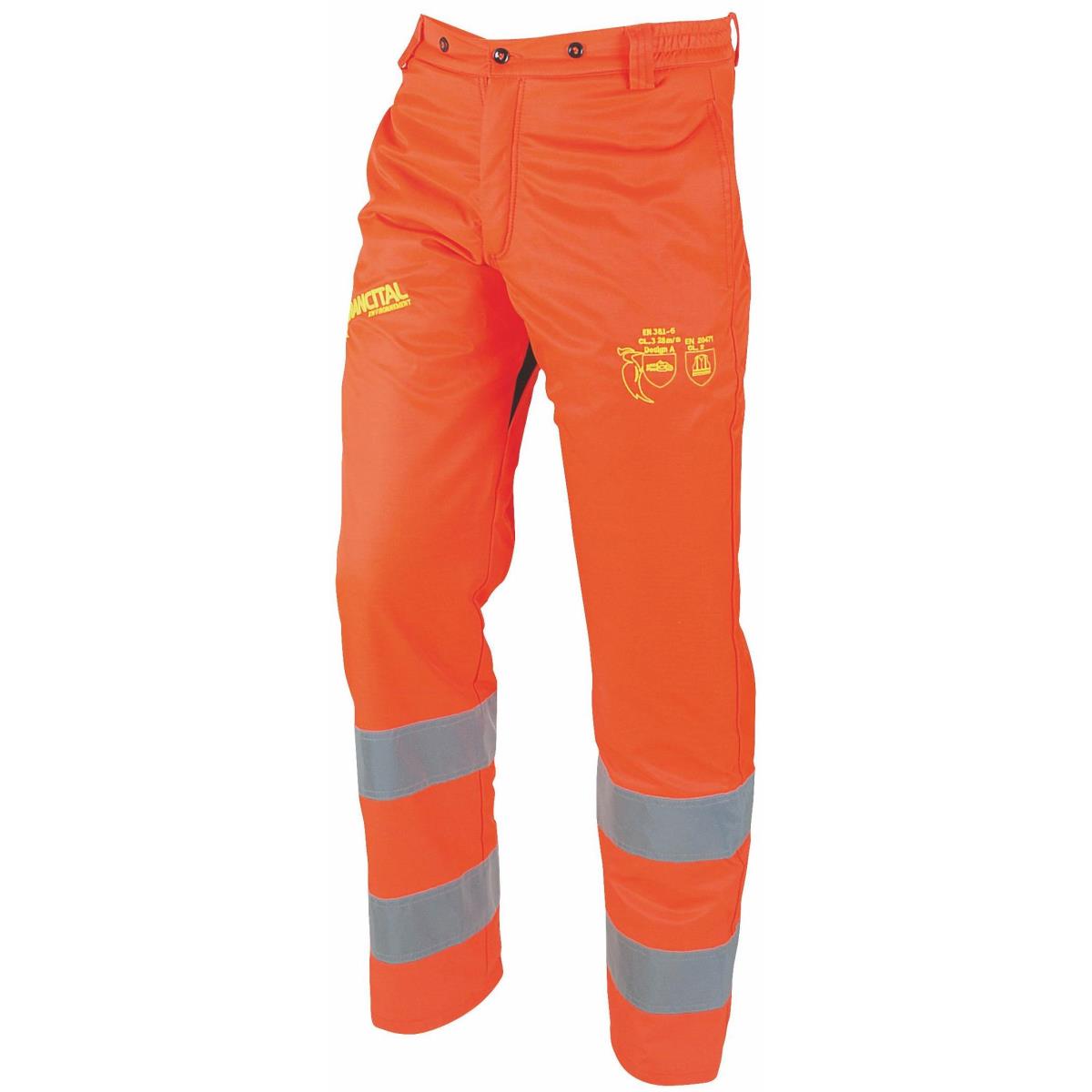 Pantalon forestier FI317 EN 11393-2 Type A Classe 3 28m/s EN20471 Classe 2