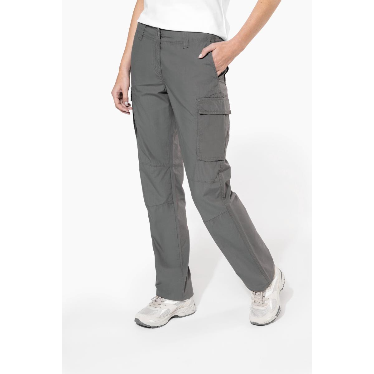 Pantalon K746 Léger Multipoches Femme 100% coton popeline.