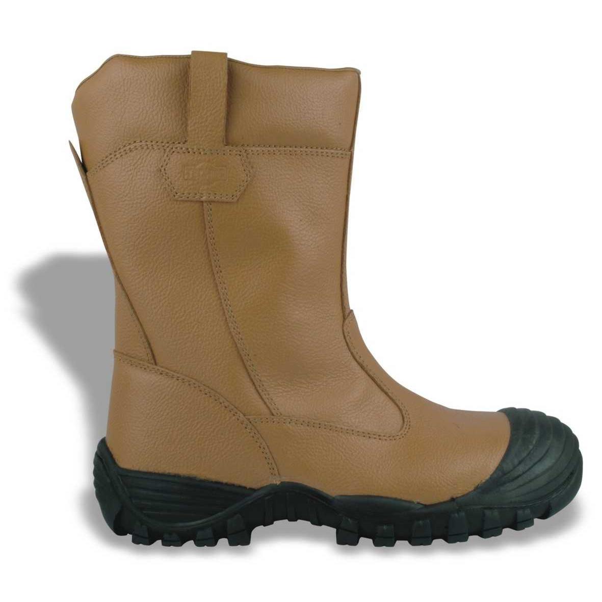 Botte sécurité TOWER S1P en cuir coloris brun NON FOURREE