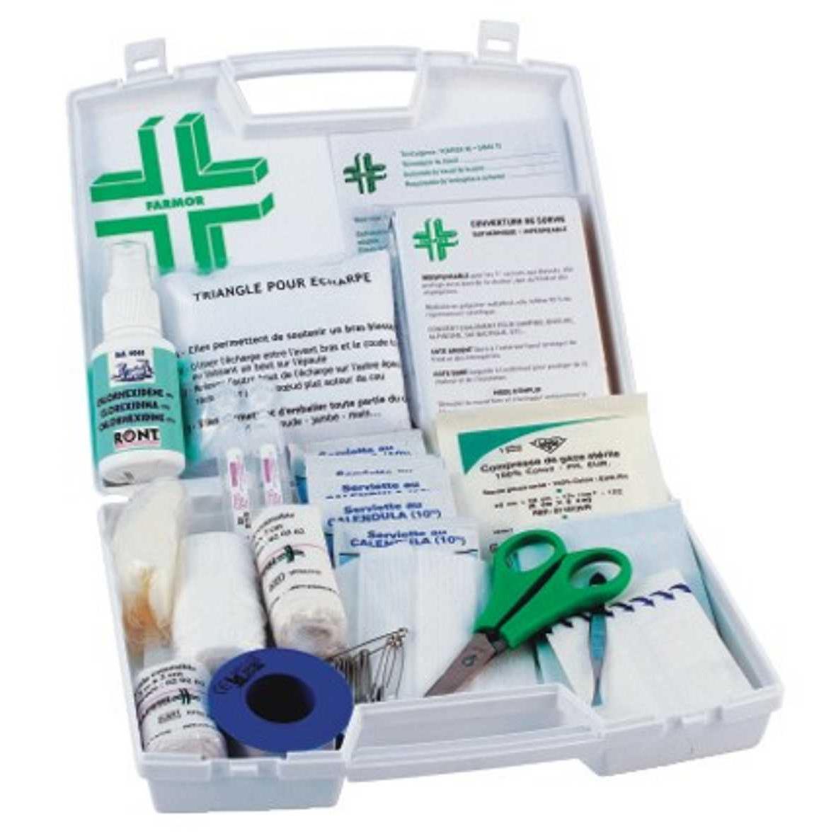 Coffret de secours BTP  pour 6 personnes .