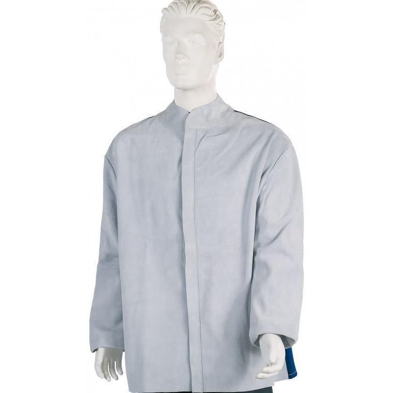 Veste soudeur cuir croûte naturelle dos proban