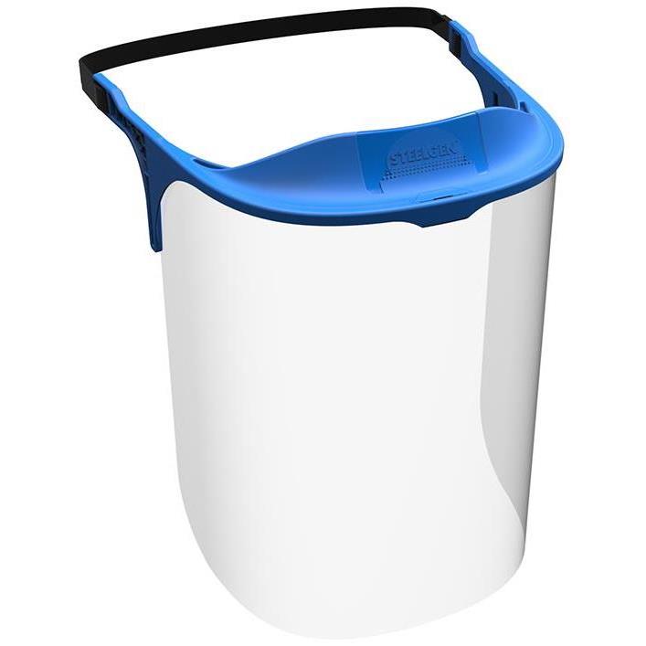 Ecran facial réutilisable STEELGEN d'une solidité accrue en PC, classe optique 1