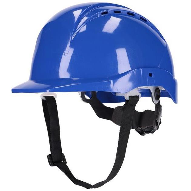 Casque chantier HD9V ventilé à réglage crémaillère avec jugulaire 2 points