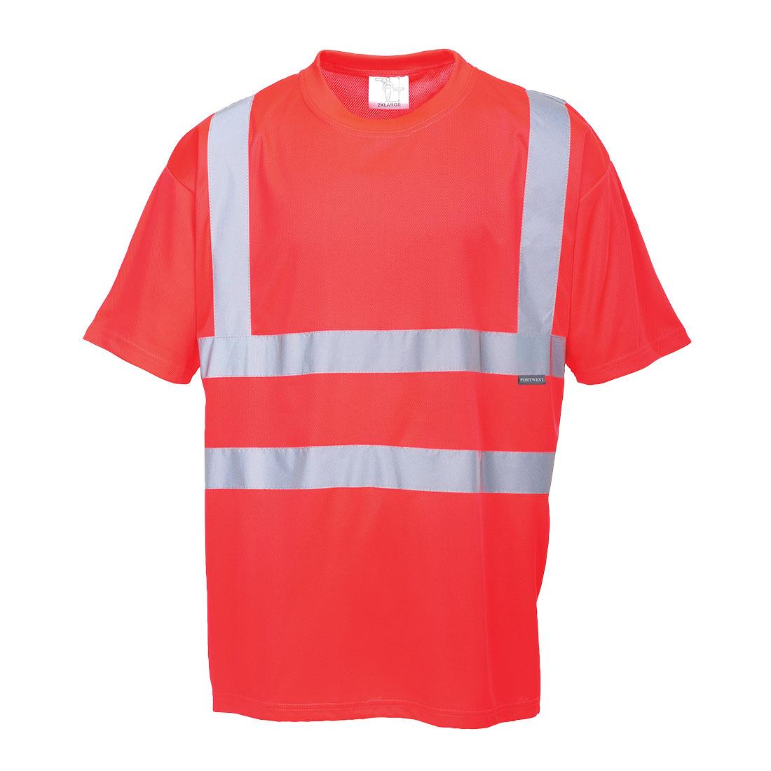 Teeshirt de signalisation classe 2 , maille polyest. nid d'abeille aérée