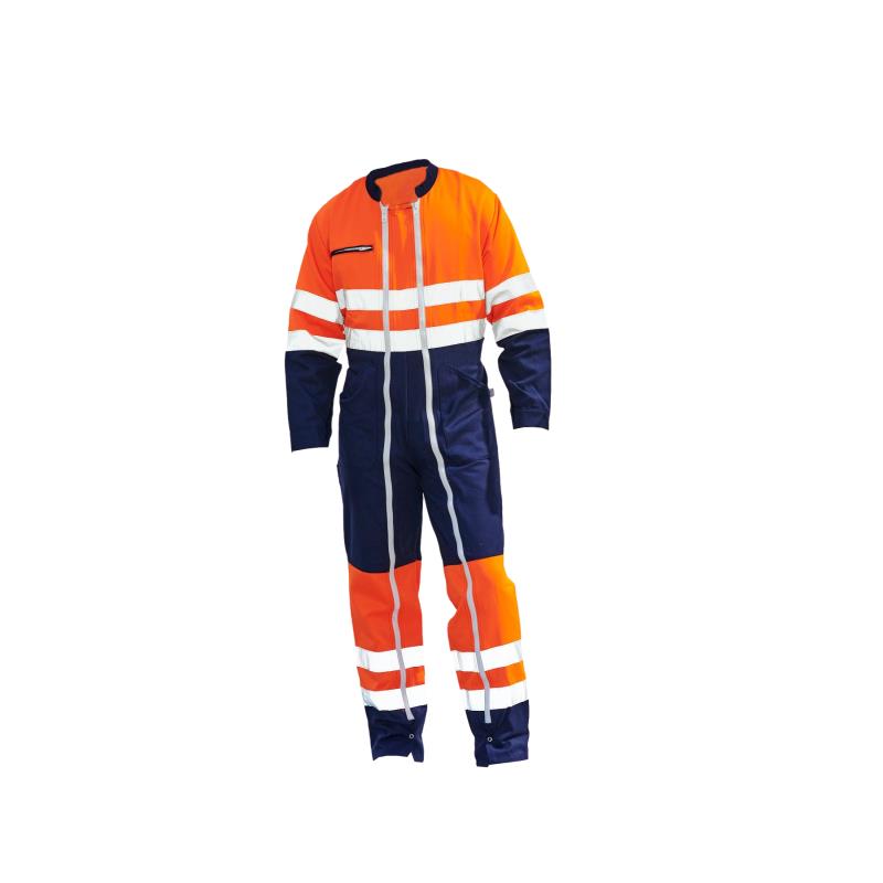 Combinaison double fermeture PBV haute visibilté  EN20471 Classe 3