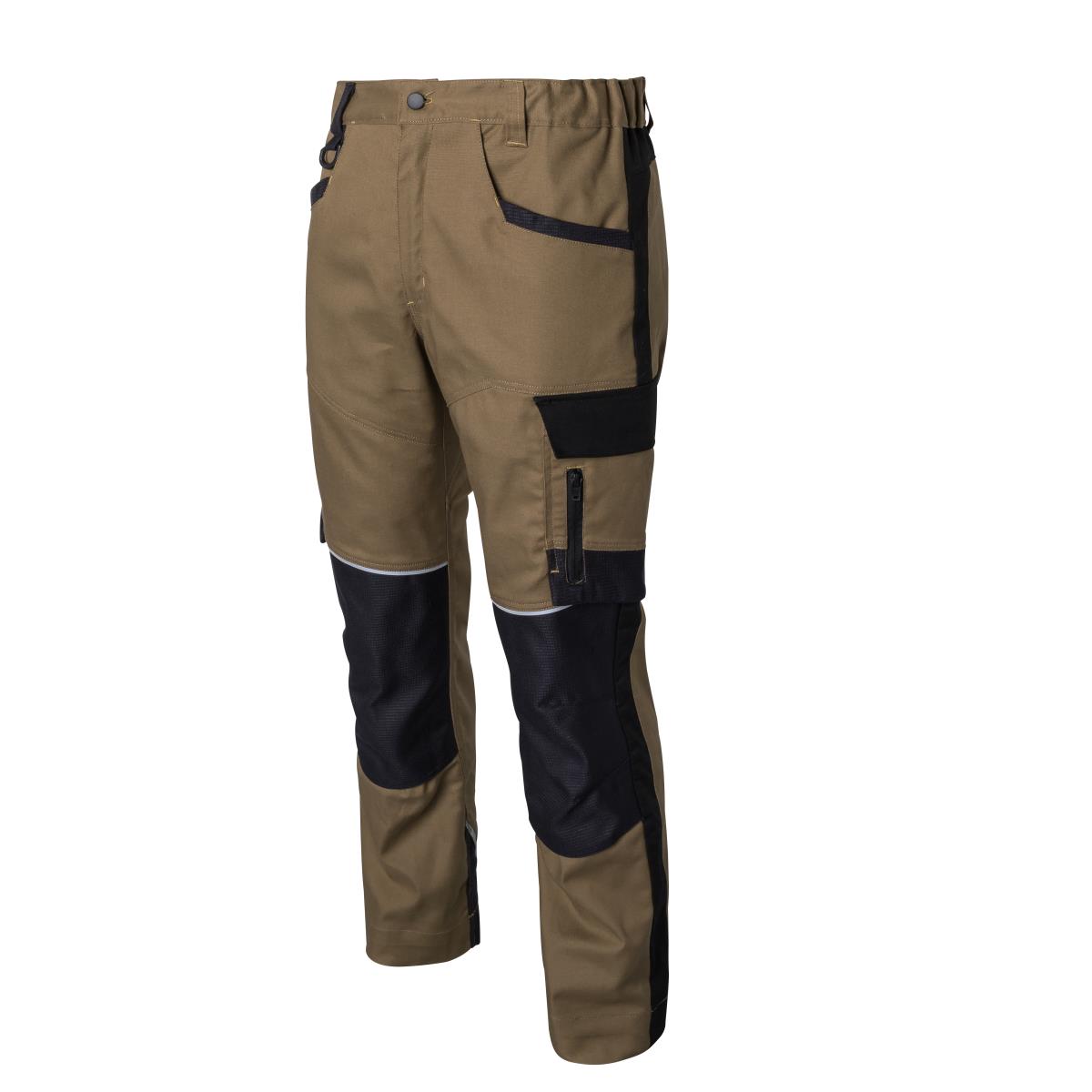 Pantalon stretch coton/poly/eol  EVOLVE PG avec poches genouillères 260g/m2