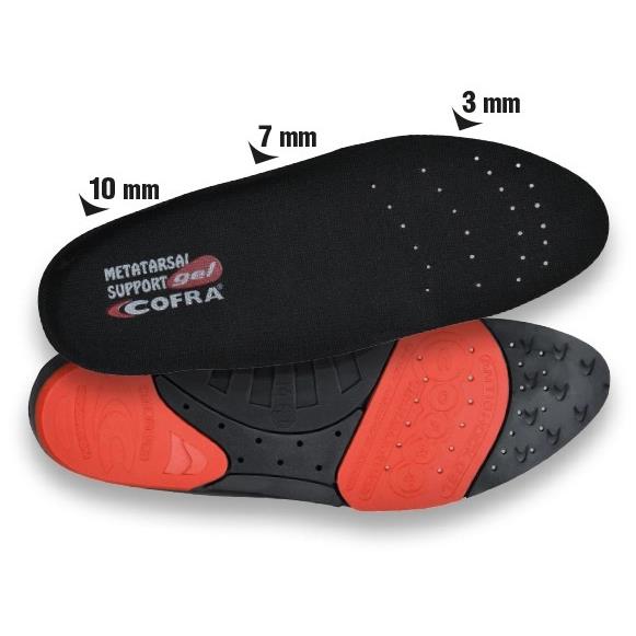 Semelle de confort METATARSAL GEL Cofra (vendue par 3 paires à la pointure)