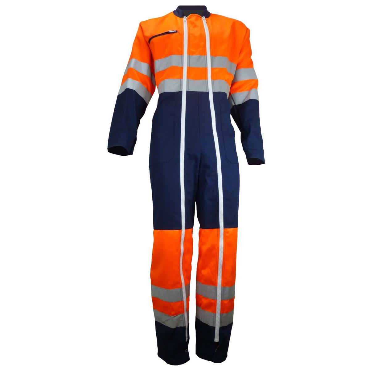 Combinaison double fermeture PBV haute visibilté  EN20471 Classe 3