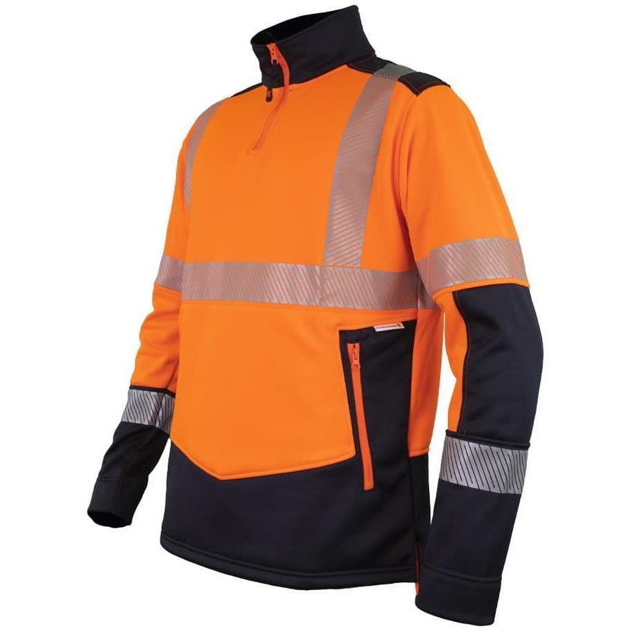 Sweat-shirt HV TASMANIE ( BRISBANE ) ecoresponsable  bandes segmentées Chatard
