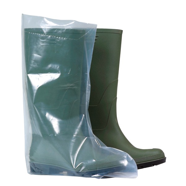 Sachet de 50 paires de surbottes polyethylène transparent, Hauteur 40cm