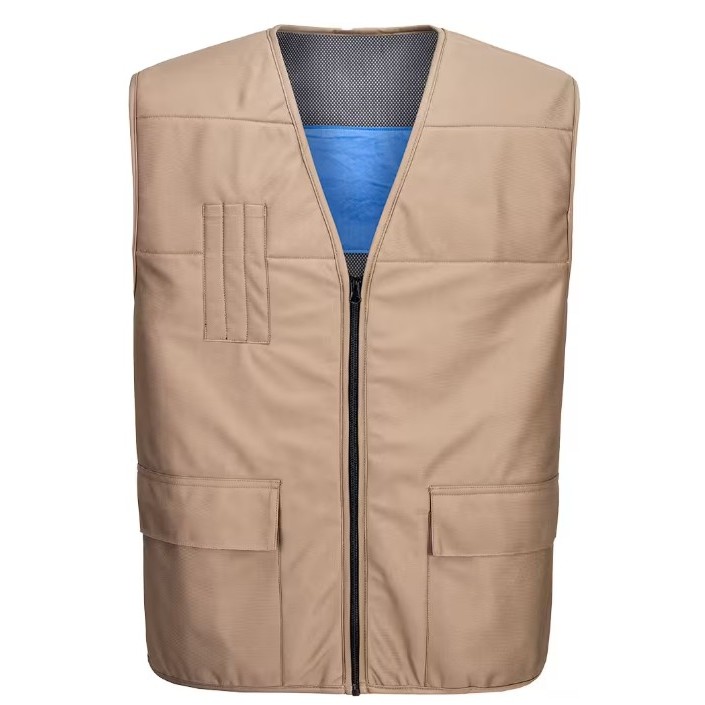 Gilet rafraichissant CV28 100% polyester matelassage PVA, fils de bambou
