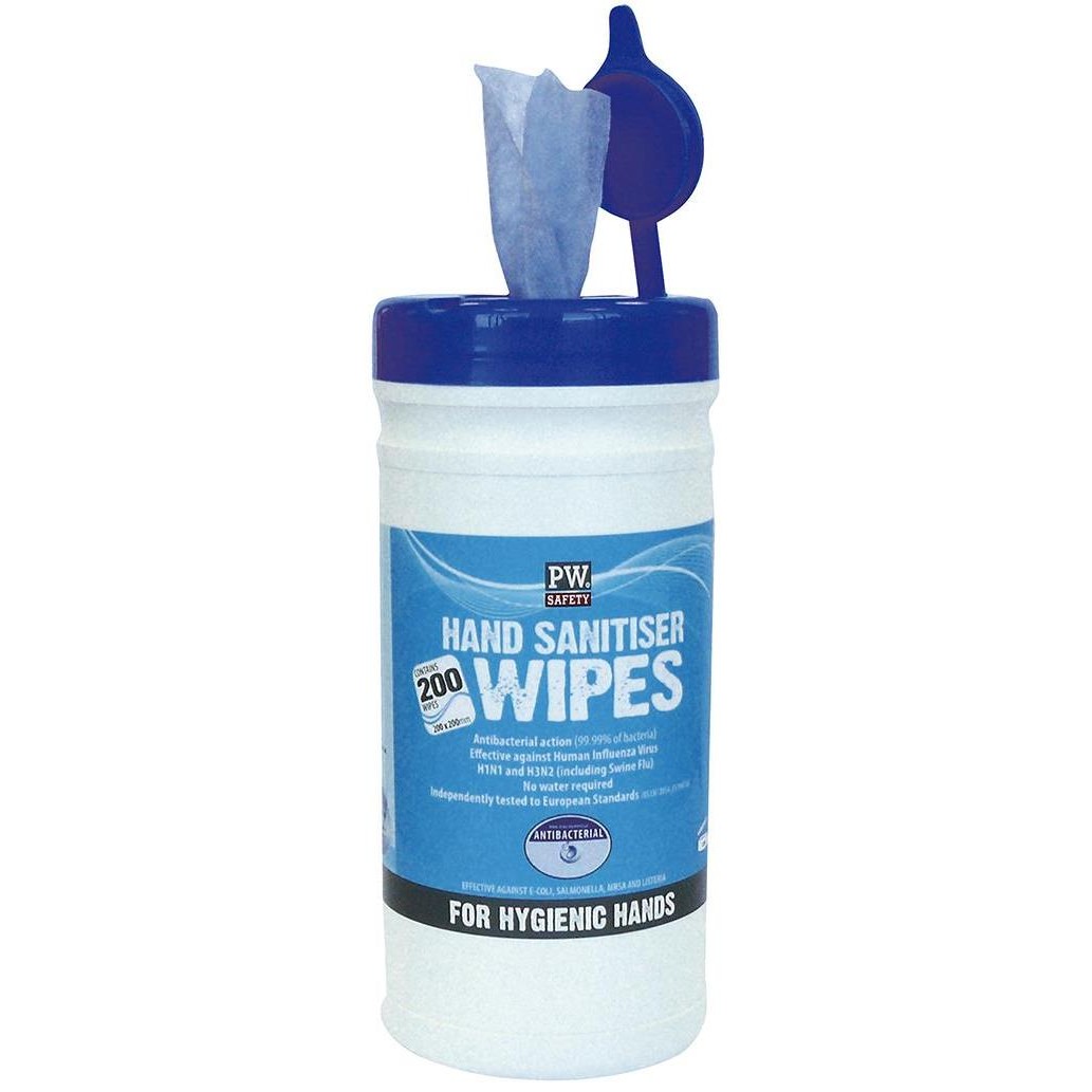 Boite de 200 Lingettes main/objet desinfectantes IW40 bleu 200/200mm