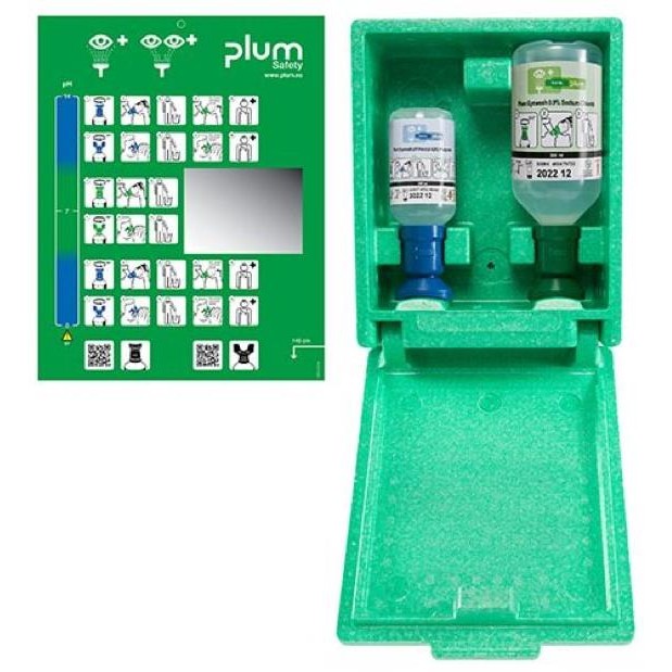 Coffret premier secours PLUM lave-oeil 500ml et pH 200ml