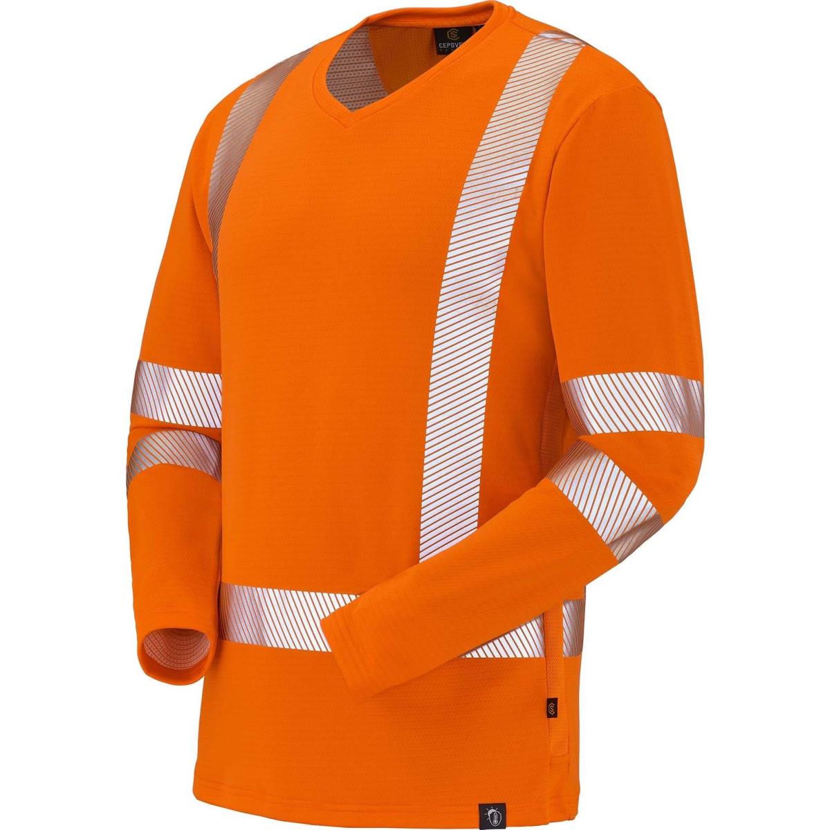 Teeshirt rafraichissant HV  ICEFLOW ML, col V,  classe 3 , ATEX