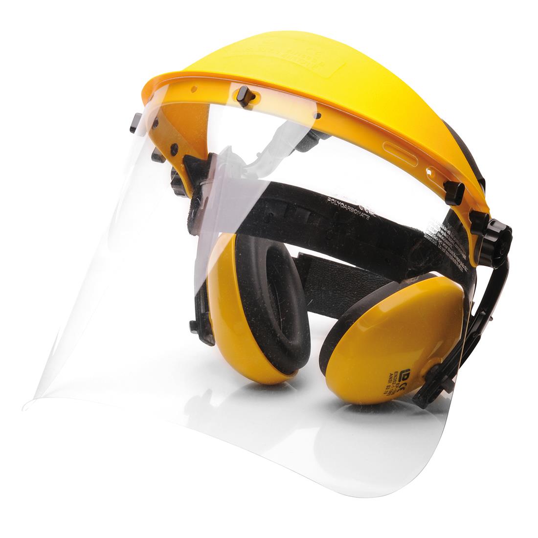 Ensemble visière Polycarbonate + antibruit sur serre-tête HG905N
