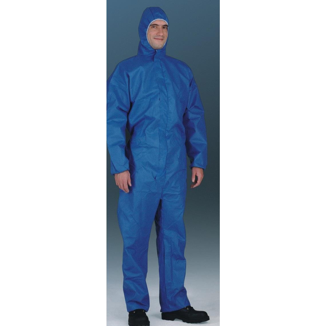 Combinaison en polypropylène Bleu à capuche