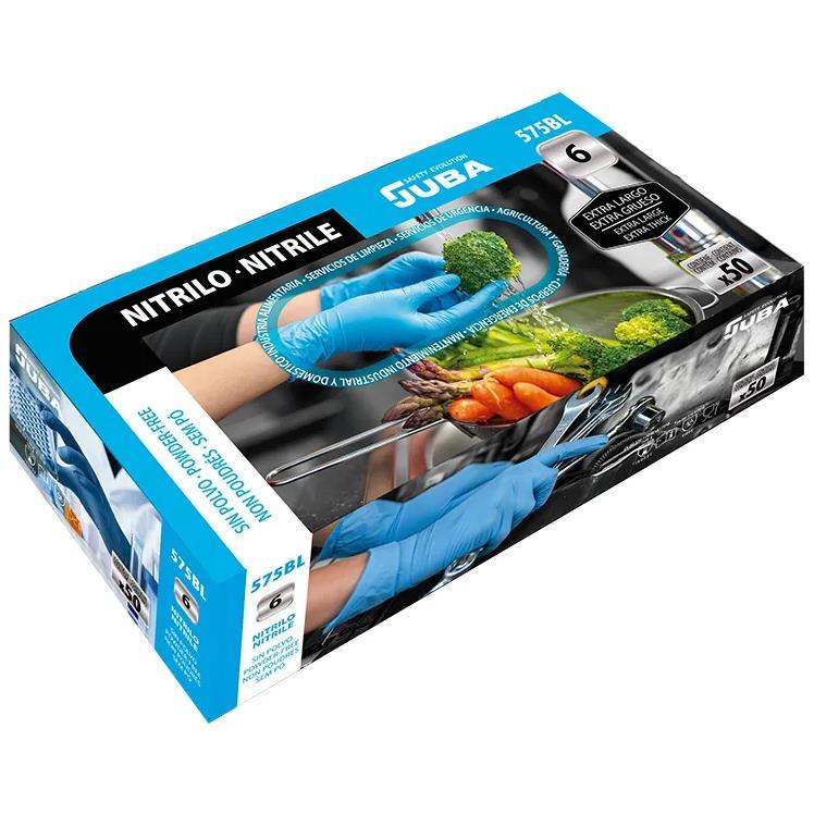 Boite de 50 gants à usage unique nitrile 575BL