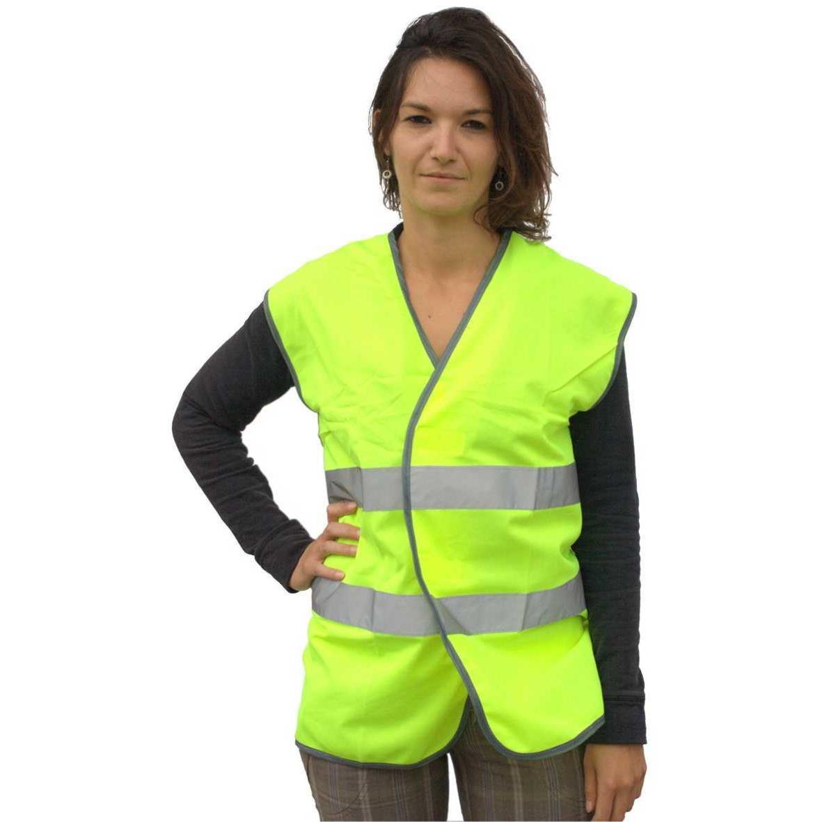 Gilet de signalisation maille EN20471 Double bandes horiz.