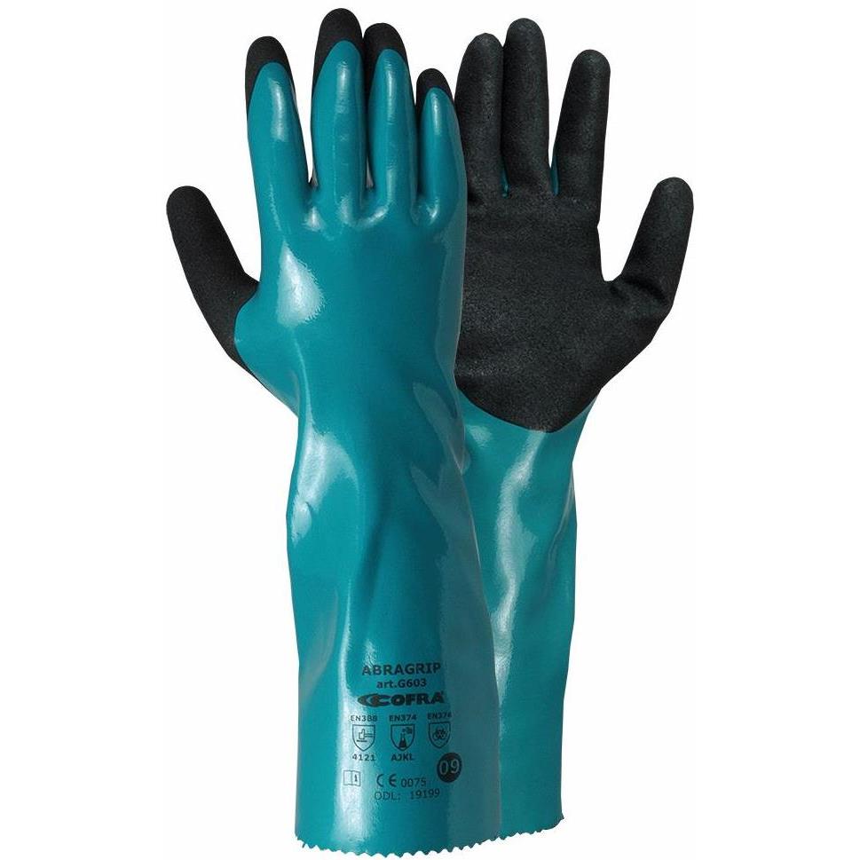 Gant ABRAGRIP en nitrile double enduction sur support nylon 350 mm